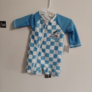 Disney Baby Blue and White Romper
